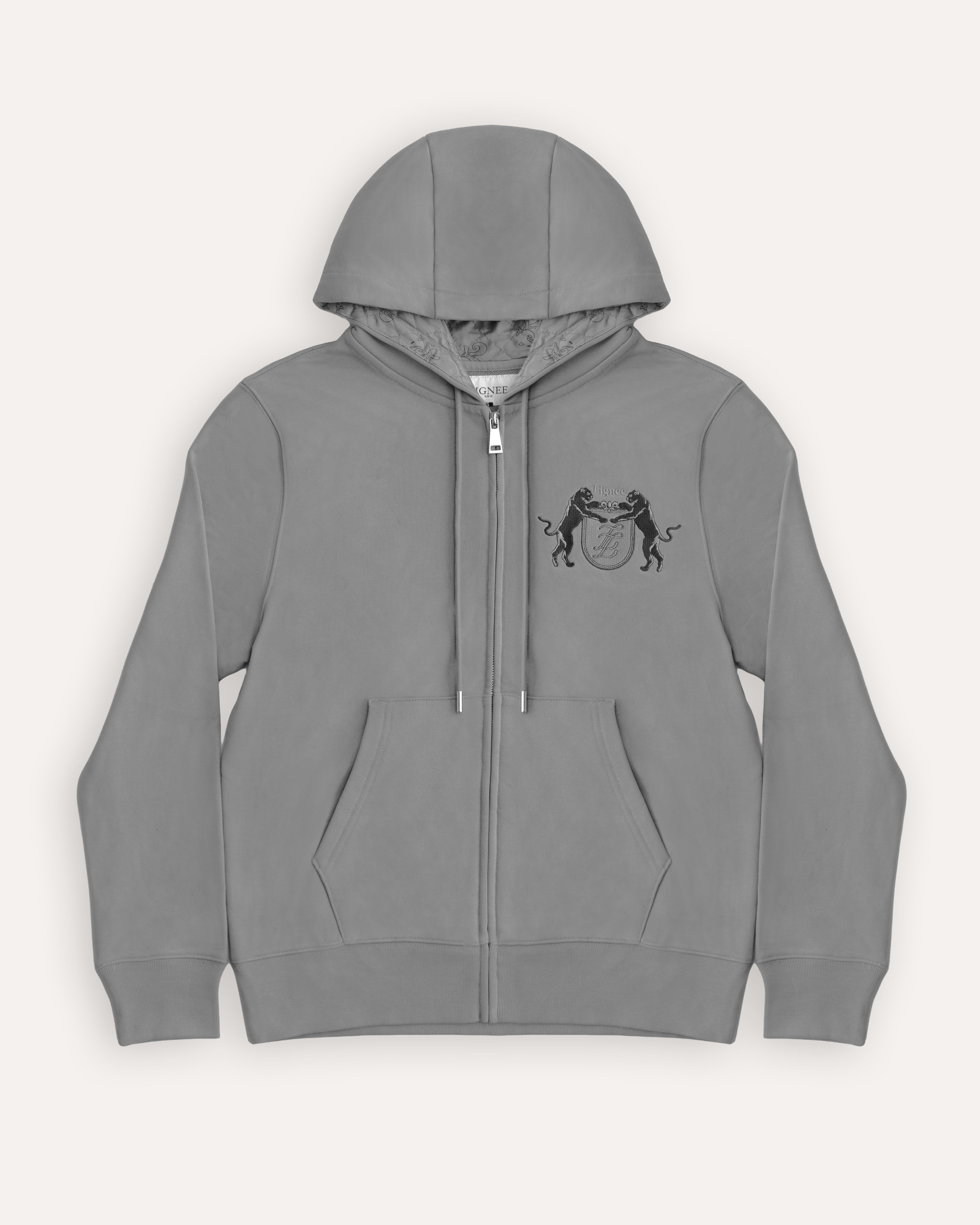 LEGACY GREY ZIP HOODIE