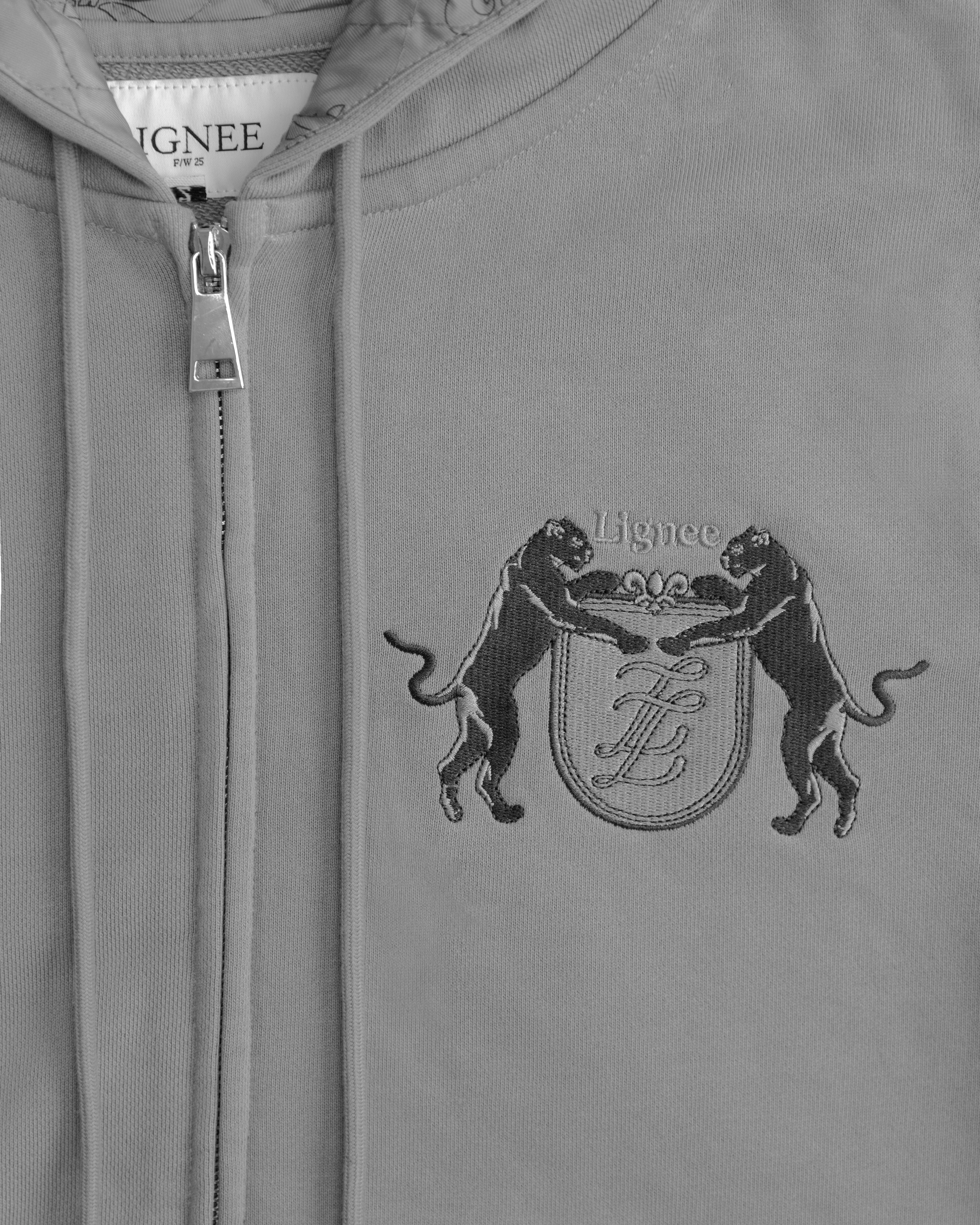 LEGACY GREY ZIP HOODIE